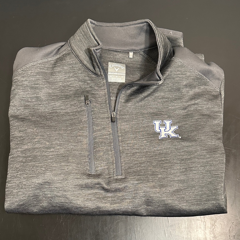Callaway Kentucky Quarter Zip Sweater Weather Series Charcoal Men's size Medium